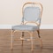 Baxton Studio Luciana Modern French Blue and White Weaving Natural Rattan Bistro Chair 232-13252-ZORO - alternate 10
